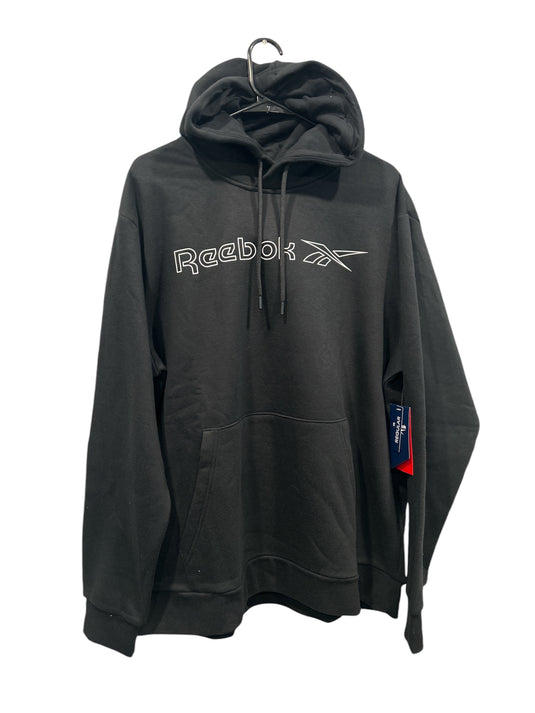 SUDADERA REEBOK COLOR NEGRA LOGO PLATICO BCO