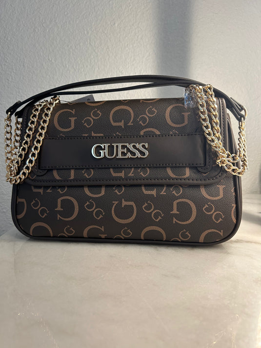 Bolsa guess color café con marrón asa con cadena