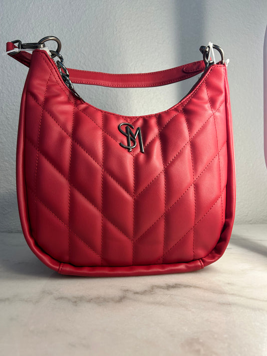 Bolsa mediana Steve Madden con cadena roja