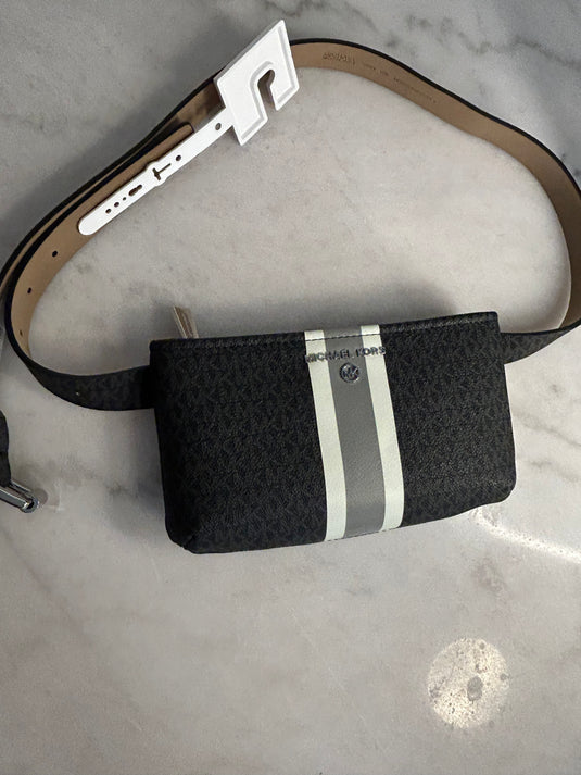 Michael Kors stripe adjustable belt bag fanny