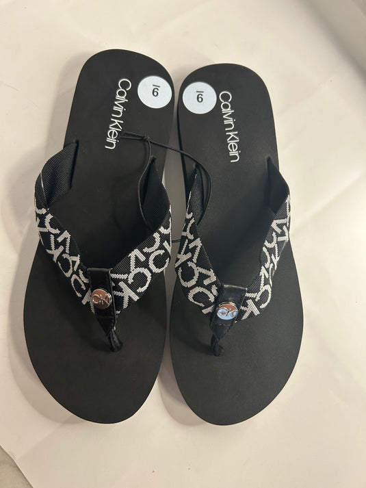 Chanclas de mujer marca Calvin Klein de tipo tela numero 5